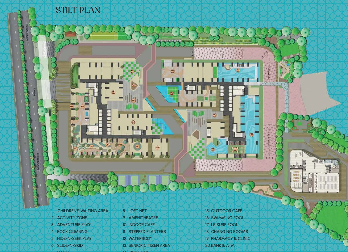 Nova by Raghava podium amenities master plan